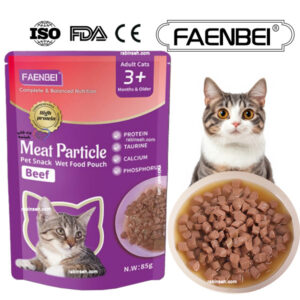 پوچ گربه برند  Faenbei چانک طعم گوشت گاو 85 گرم